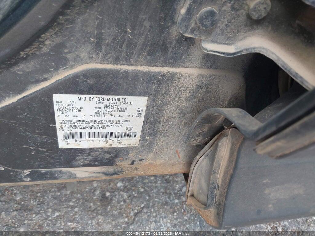 2FMPK4J87GBC21703 2016 FORD EDGE photo no. 9