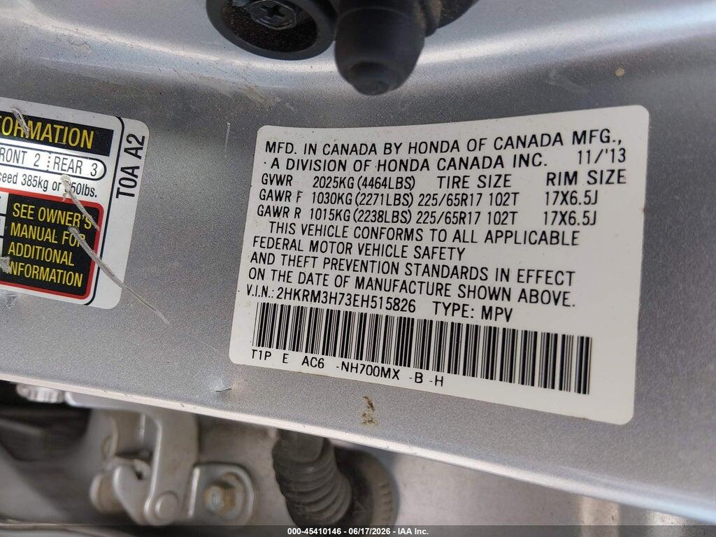 2HKRM3H73EH515826 2014 HONDA CR-V photo no. 9