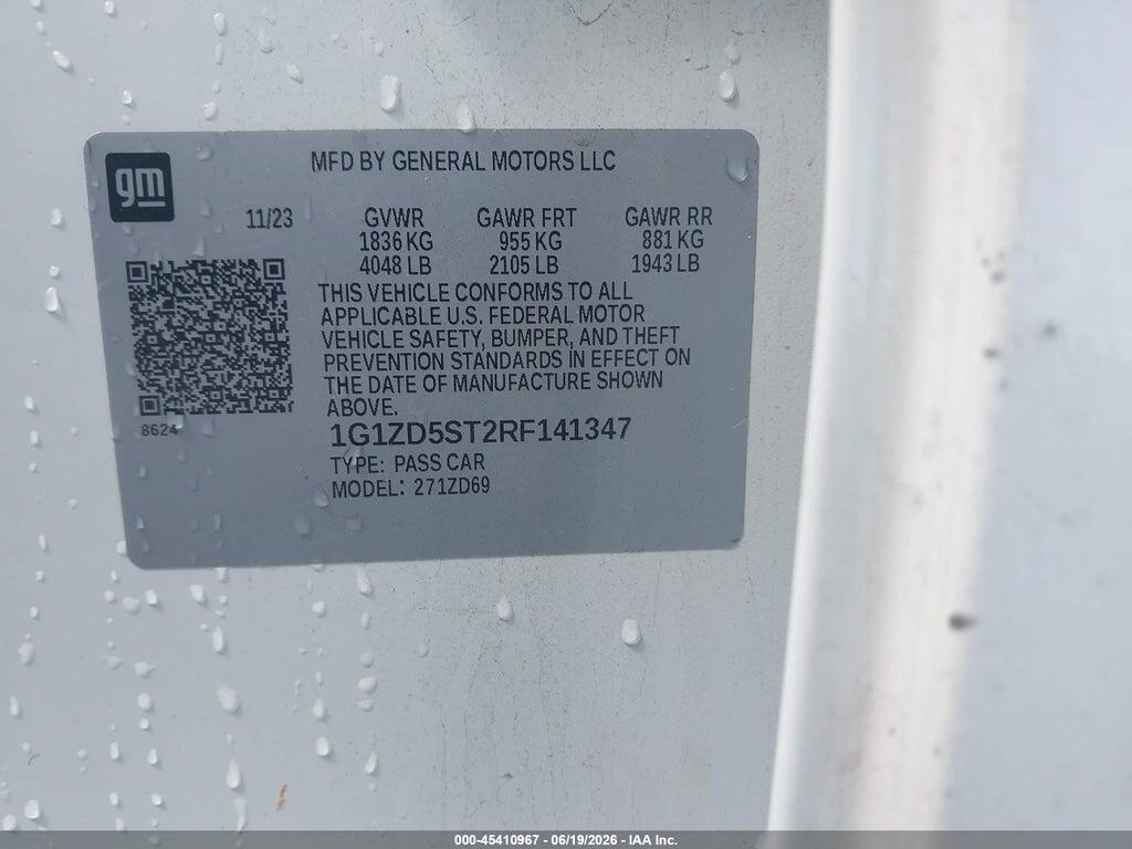 1G1ZD5ST2RF141347 2024 CHEVROLET MALIBU photo no. 9