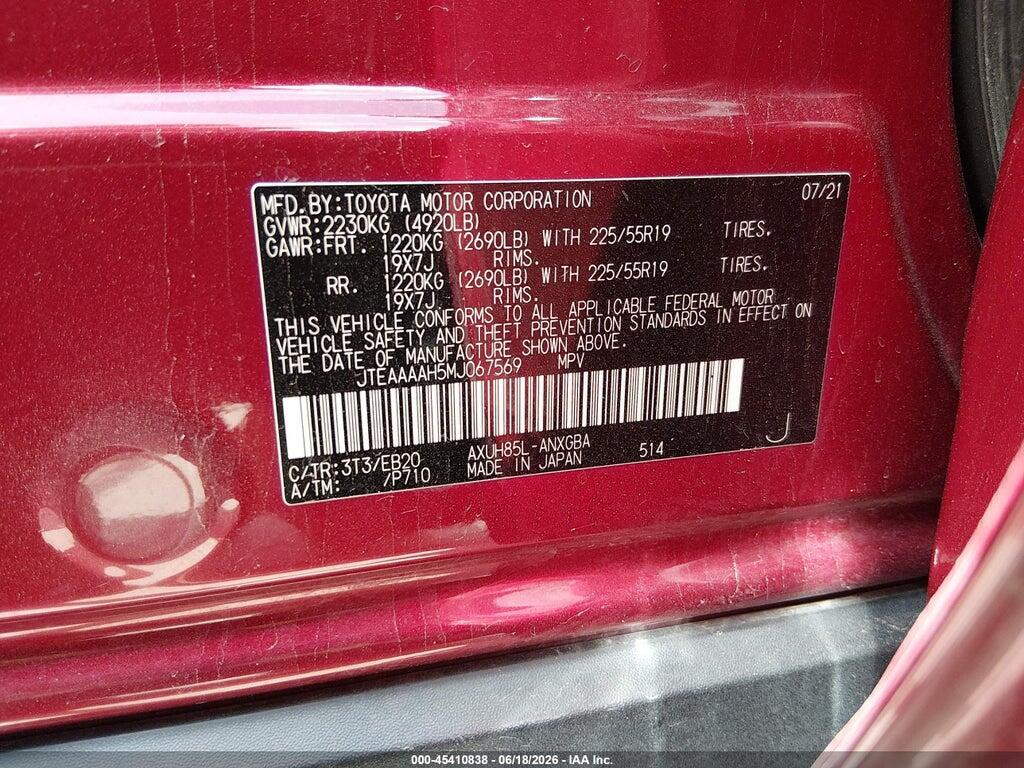 JTEAAAAH5MJ067569 2021 TOYOTA VENZA photo no. 9
