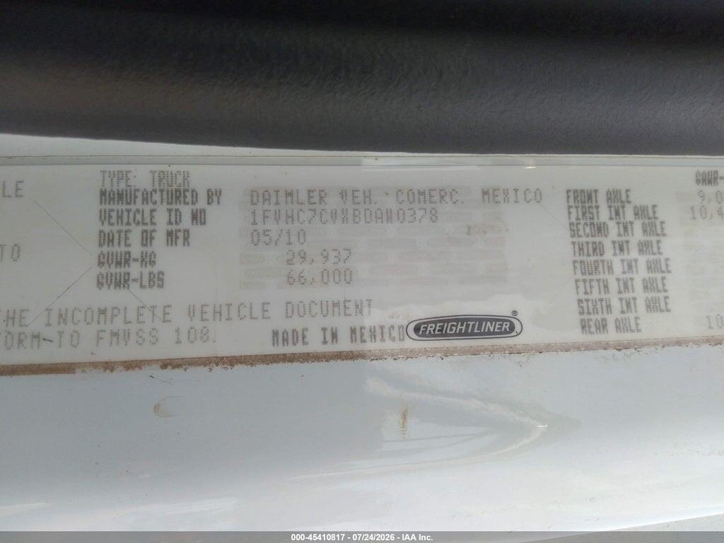 1FVHC7CVXBDAW0378 2011 FREIGHTLINER M2 photo no. 9