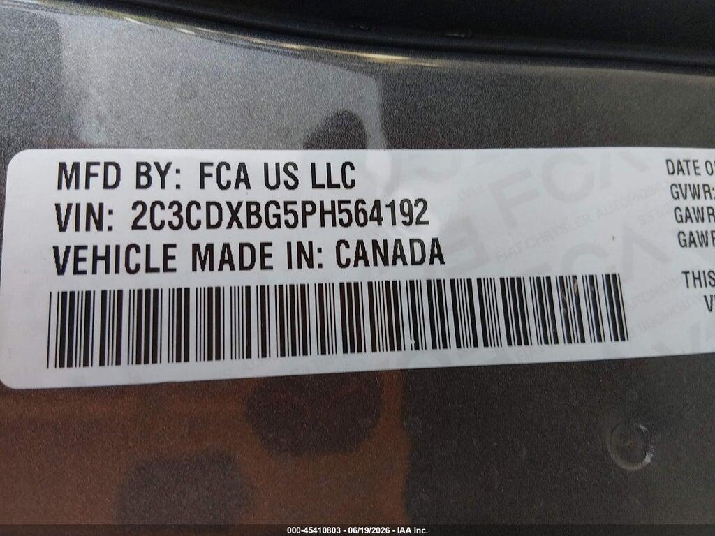 2C3CDXBG5PH564192 2023 DODGE CHARGER photo no. 9