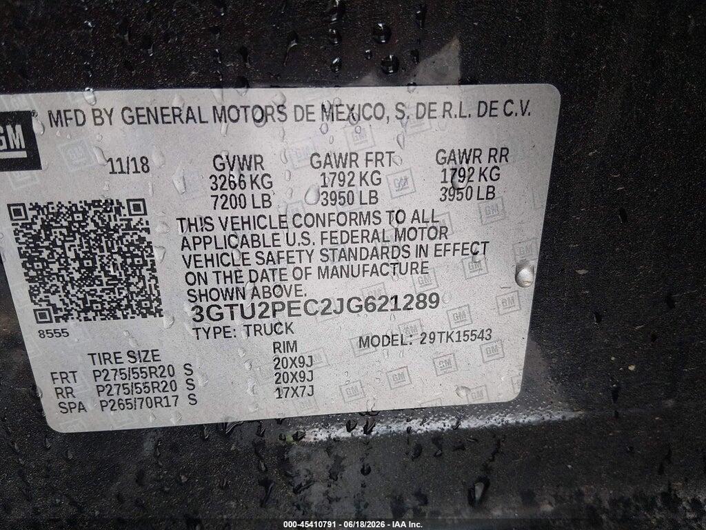 3GTU2PEC2JG621289 2018 GMC SIERRA 1500 photo no. 9