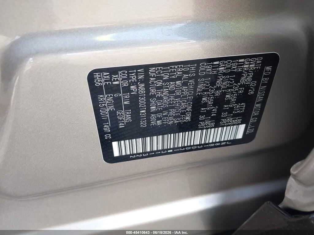 JN8BT3DD2TW311322 2026 NISSAN ROGUE photo no. 9