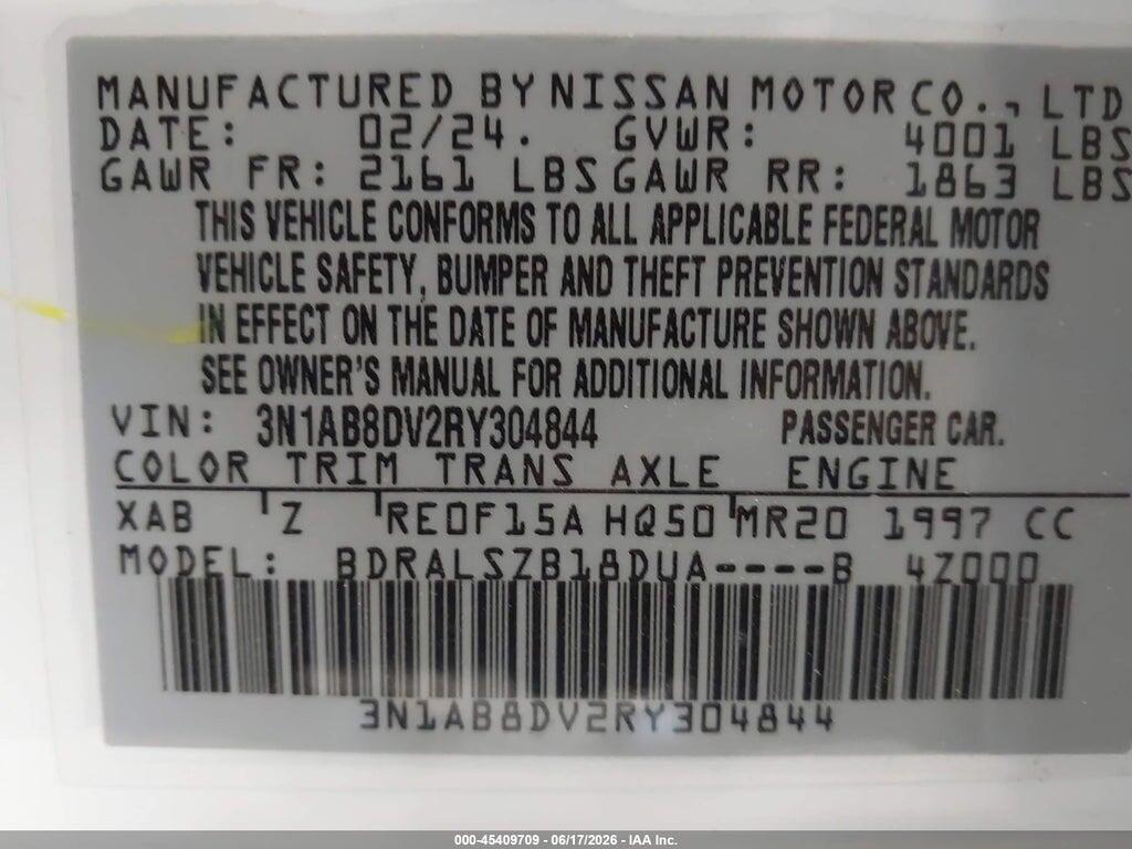 3N1AB8DV2RY304844 2024 NISSAN SENTRA photo no. 9