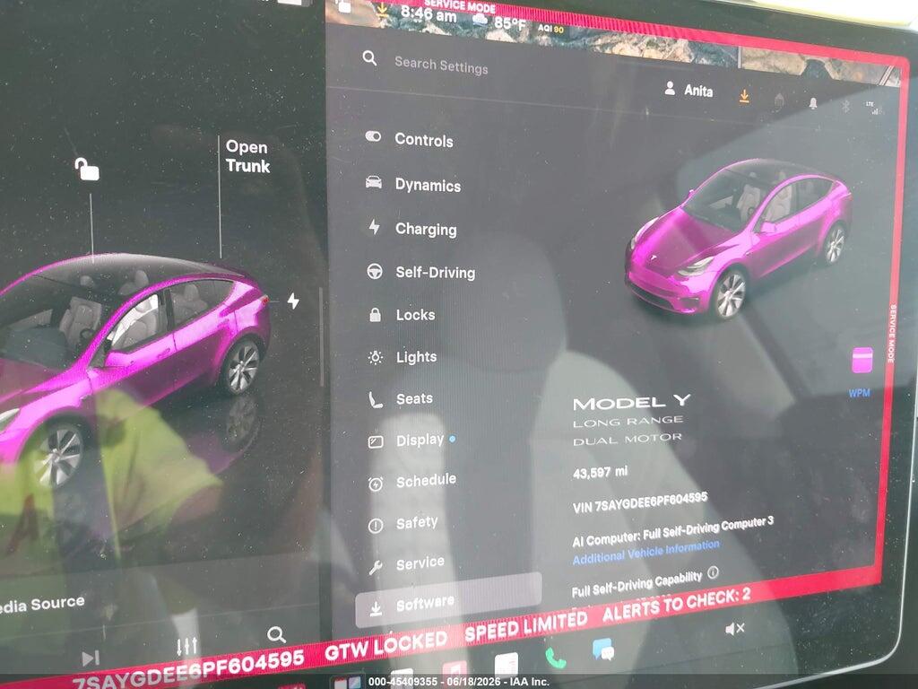 7SAYGDEE6PF604595 2023 TESLA MODEL Y photo no. 7