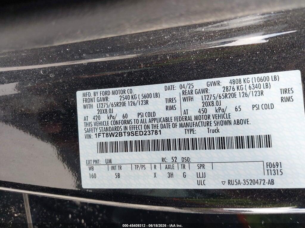 1FT8W2BT9SED23781 2025 FORD F-250 photo no. 9
