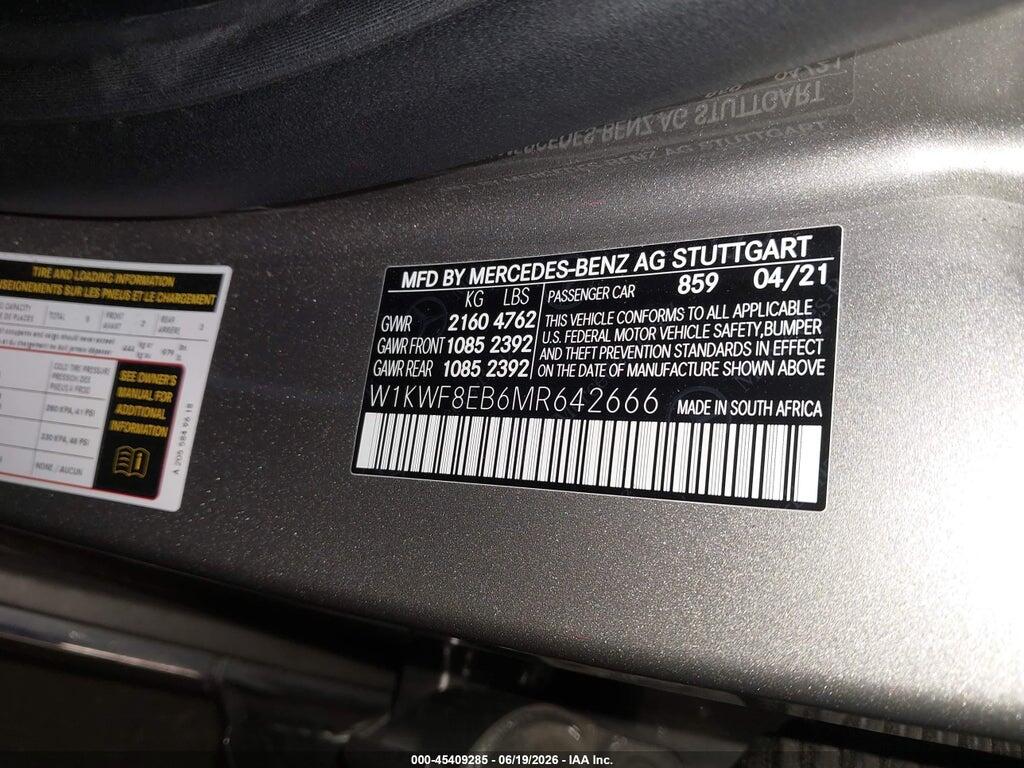 W1KWF8EB6MR642666 2021 MERCEDES-BENZ C 300 photo no. 9