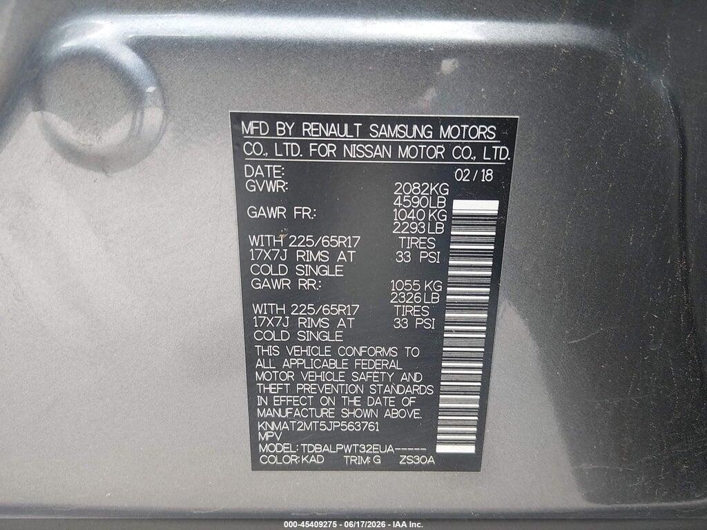 KNMAT2MT5JP563761 2018 NISSAN ROGUE photo no. 9