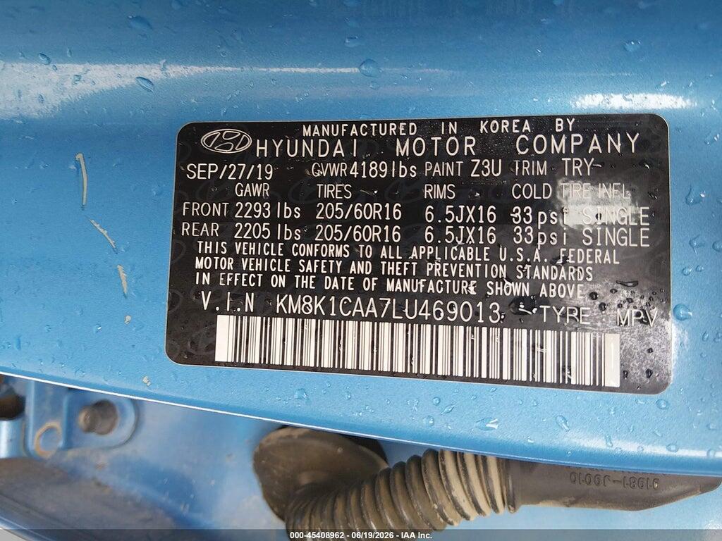 KM8K1CAA7LU469013 2020 HYUNDAI KONA photo no. 9