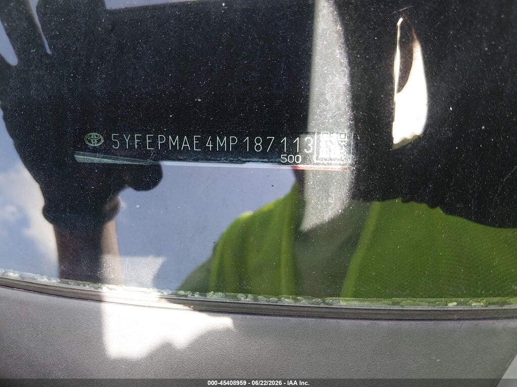 5YFEPMAE4MP187113 2021 TOYOTA COROLLA photo no. 9