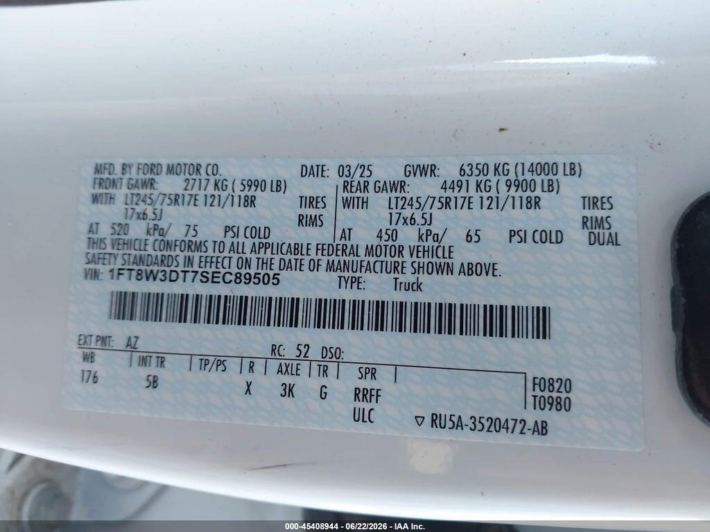 1FT8W3DT7SEC89505 2025 FORD F-350 photo no. 9