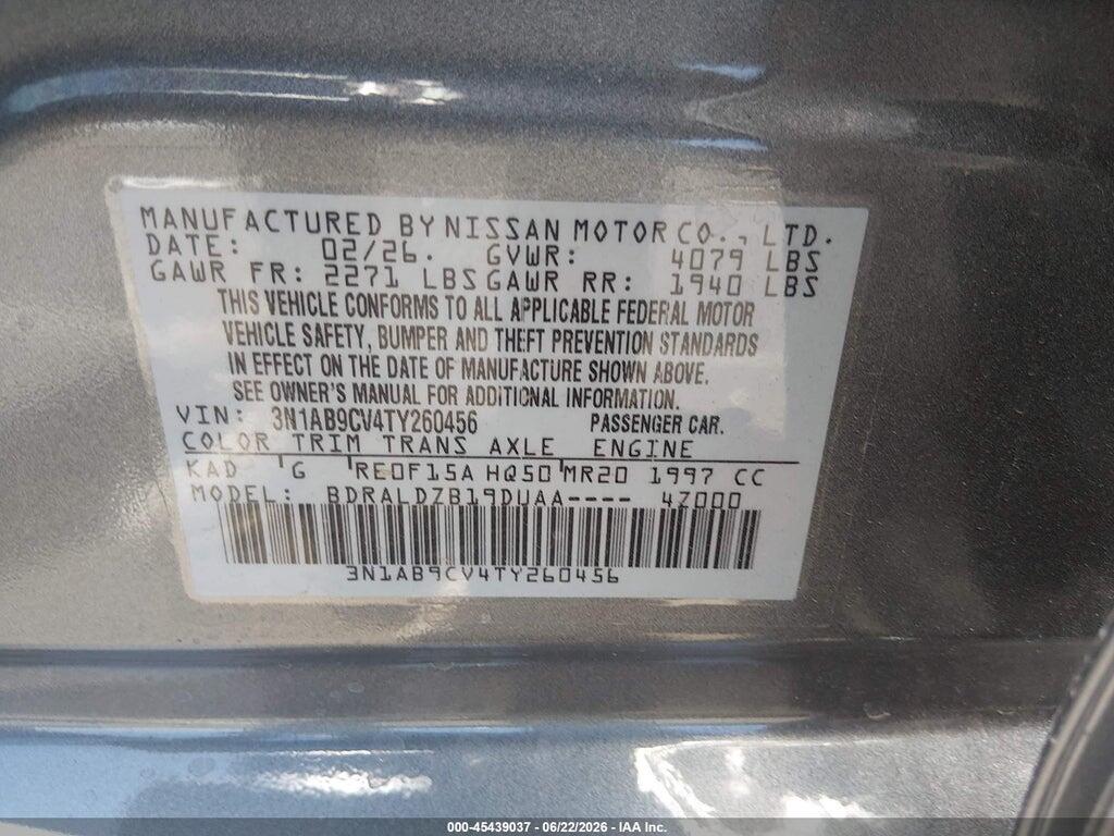 3N1AB9CV4TY260456 2026 NISSAN SENTRA photo no. 9