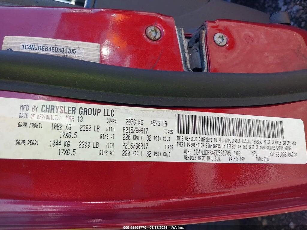 1C4NJDEB4ED501705 2014 JEEP COMPASS photo no. 9