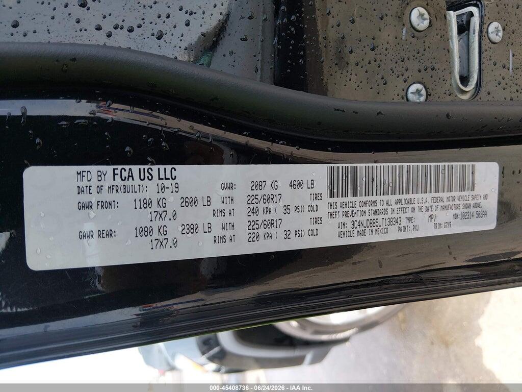 3C4NJDBB5LT138343 2020 JEEP COMPASS photo no. 9