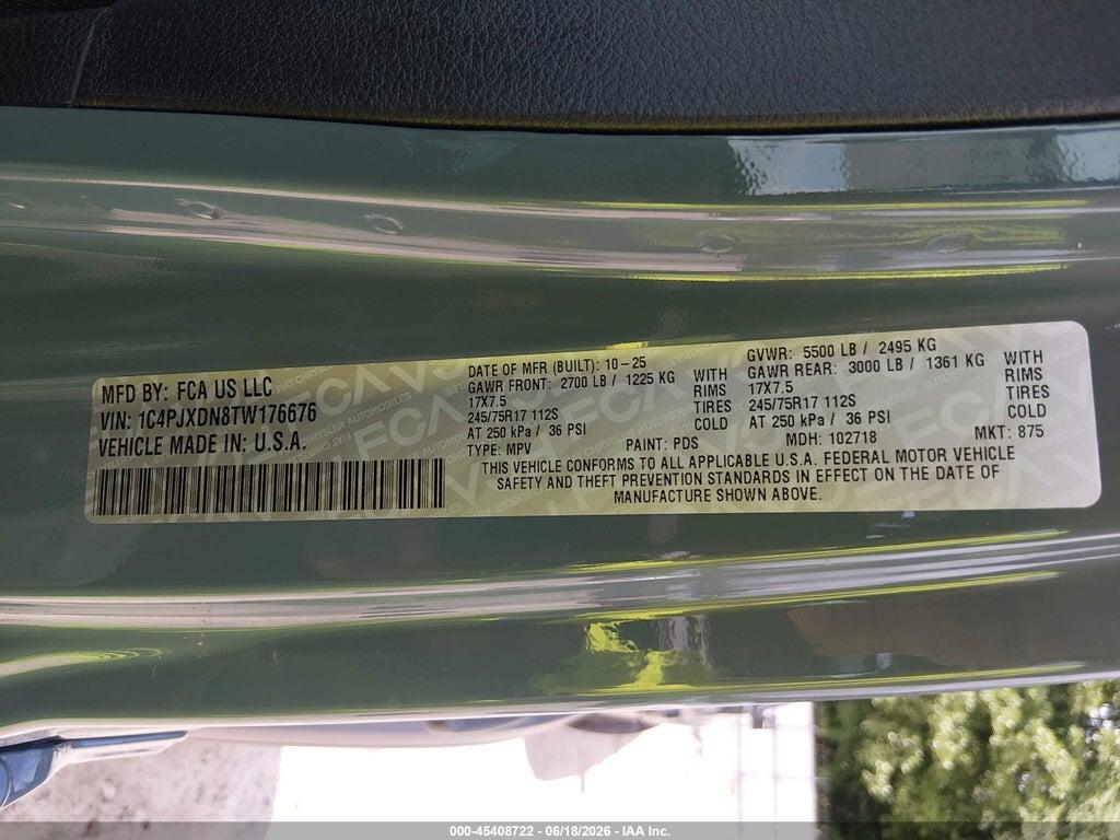 1C4PJXDN8TW176676 2026 JEEP WRANGLER photo no. 9