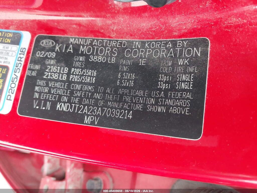 KNDJT2A23A7039214 2010 KIA SOUL photo no. 9