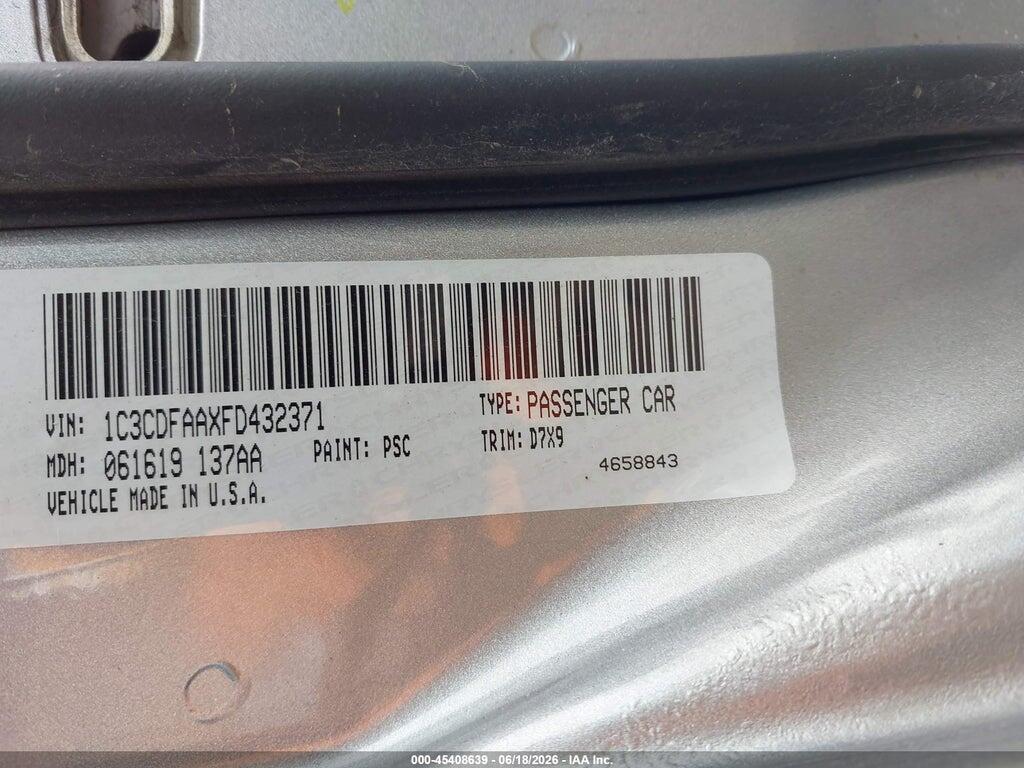 1C3CDFAAXFD432371 2015 DODGE DART photo no. 9