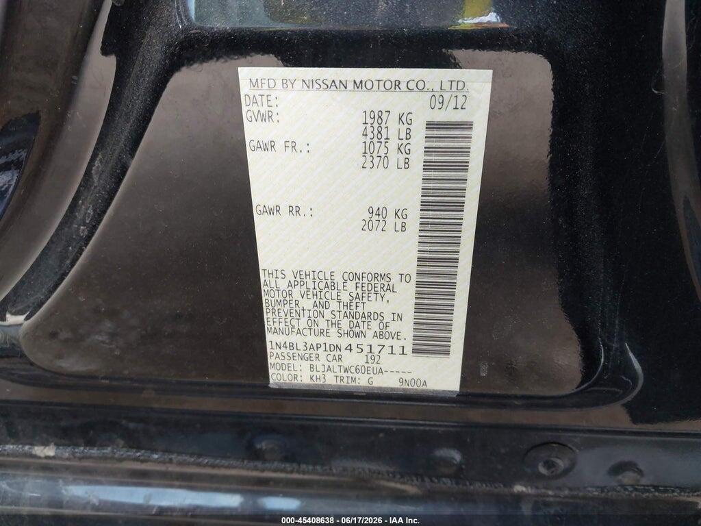 1N4BL3AP1DN451711 2013 NISSAN ALTIMA photo no. 9