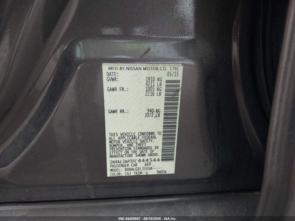 1N4AL3AP3FC444544 2015 NISSAN ALTIMA photo no. 9