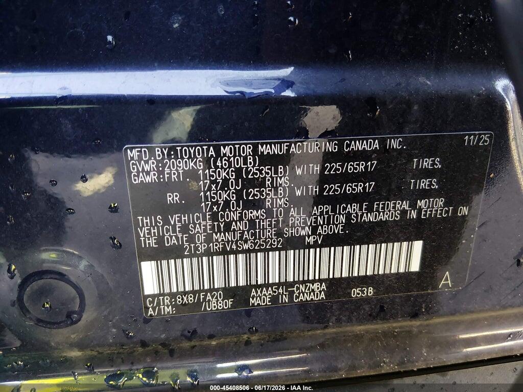2T3P1RFV4SW625292 2025 TOYOTA RAV4 photo no. 9