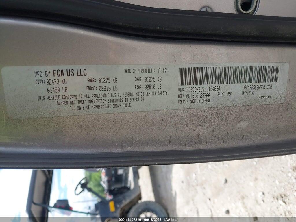 2C3CDXGJ4JH134634 2018 DODGE CHARGER photo no. 9
