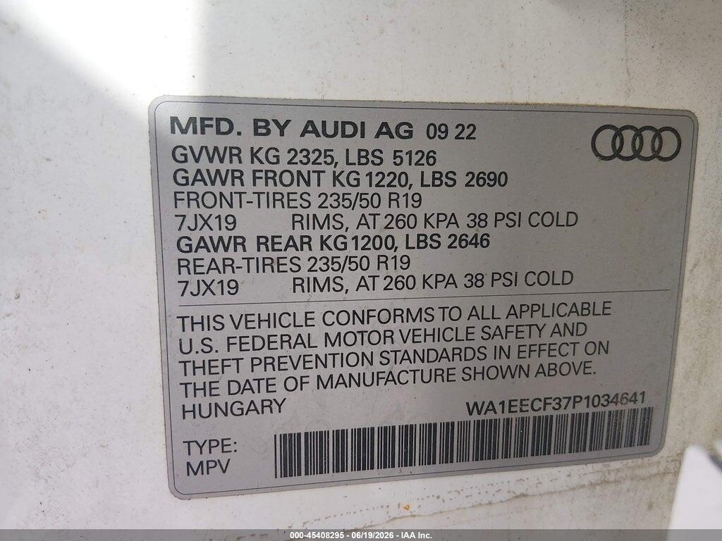 WA1EECF37P1034641 2023 AUDI Q3 photo no. 9