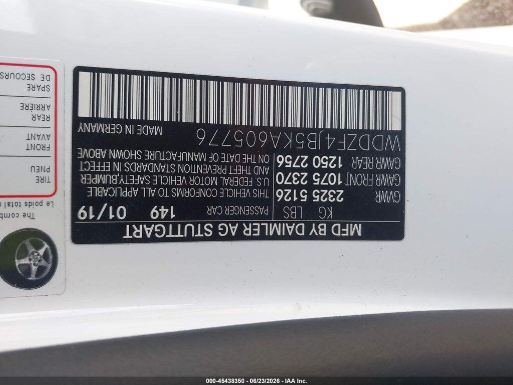 WDDZF4JB5KA605776 2019 MERCEDES-BENZ E 300 photo no. 9