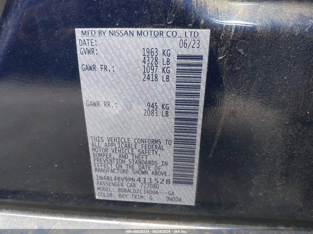 1N4BL4BV9PN411528 2023 NISSAN ALTIMA photo no. 9