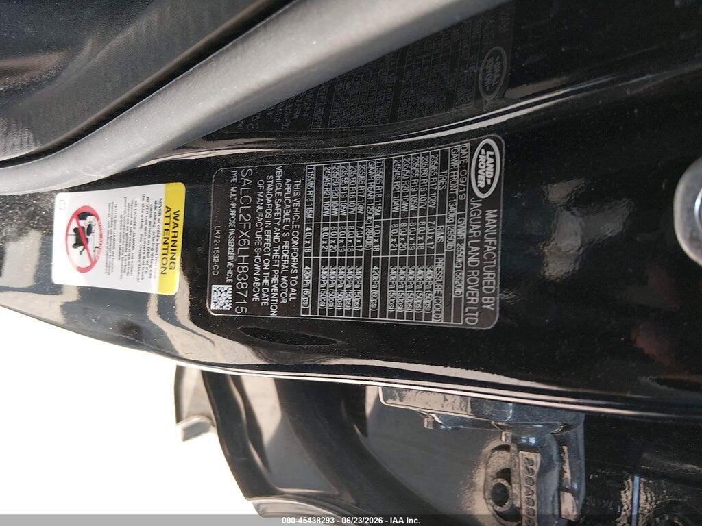 SALCL2FX6LH838715 2020 LAND ROVER DISCOVERY SPORT photo no. 9