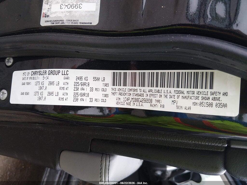 1C4PJMDB8EW256938 2014 JEEP CHEROKEE photo no. 9