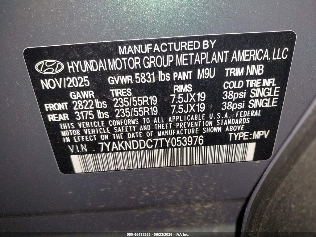 7YAKNDDC7TY053976 2026 HYUNDAI IONIQ 5 photo no. 9