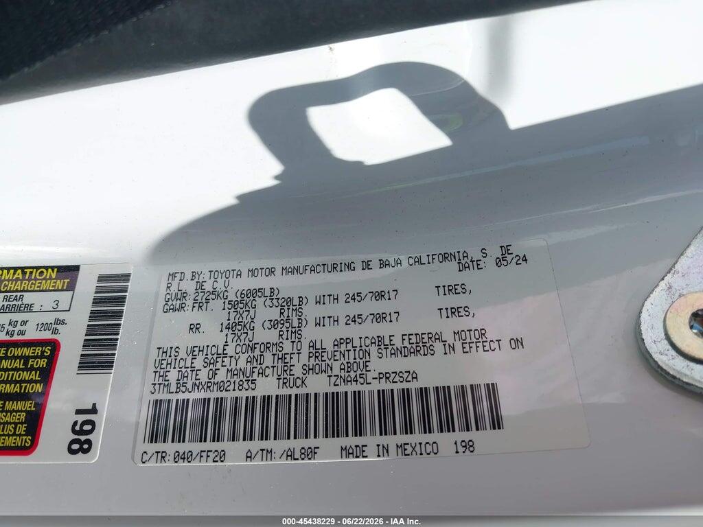 3TMLB5JNXRM021835 2024 TOYOTA TACOMA photo no. 9