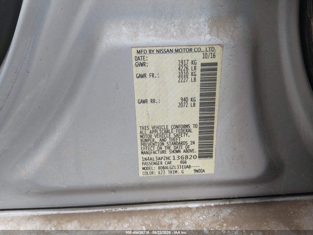 1N4AL3AP2HC136820 2017 NISSAN ALTIMA photo no. 9