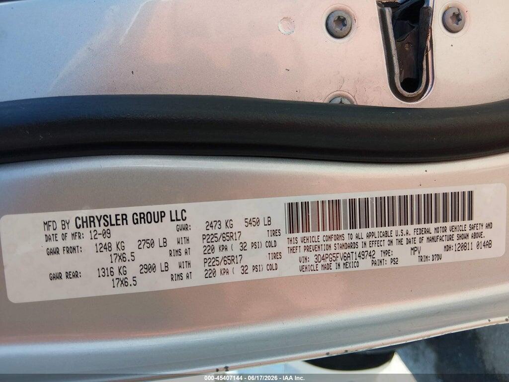 3D4PG5FV6AT149742 2010 DODGE JOURNEY photo no. 9