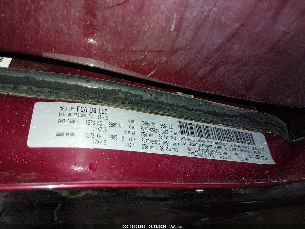1C4PJMBX9LD571819 2020 JEEP CHEROKEE photo no. 9
