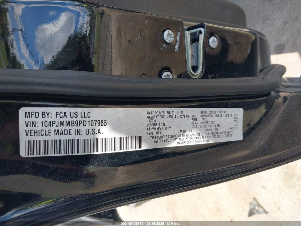 1C4PJMMB9PD107985 2023 JEEP CHEROKEE photo no. 9