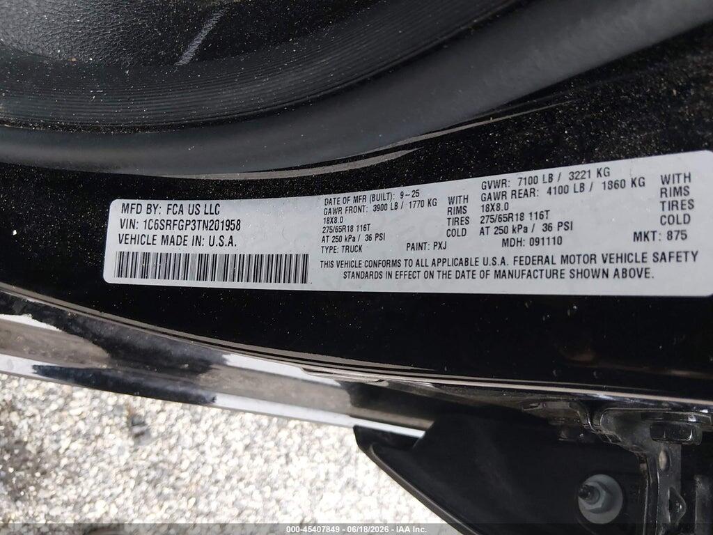1C6SRFGP3TN201958 2026 RAM 1500 photo no. 9