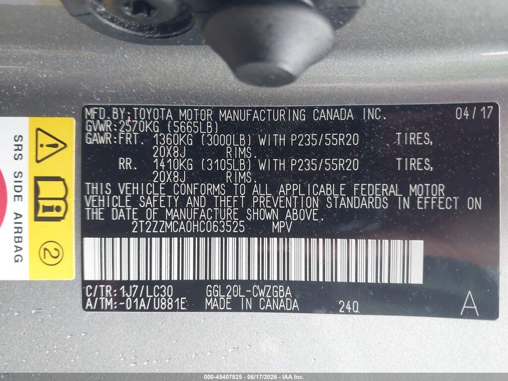 2T2ZZMCA0HC063525 2017 LEXUS RX 350 photo no. 9