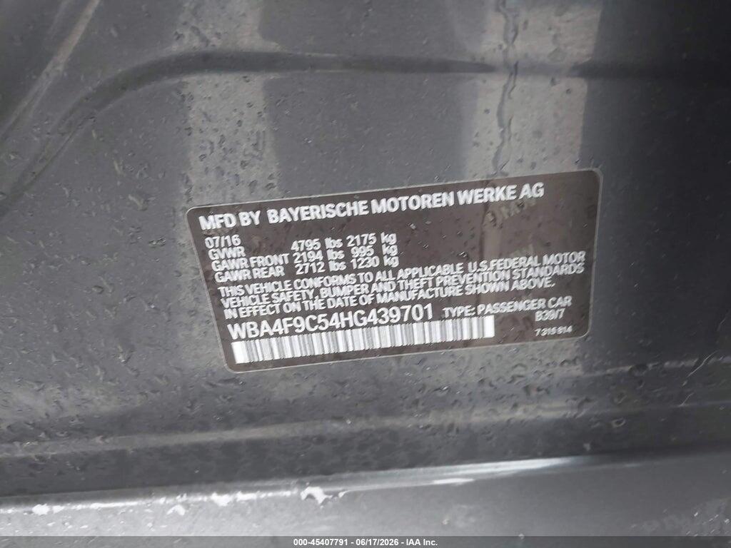 WBA4F9C54HG439701 2017 BMW 430I GRAN COUPE photo no. 9