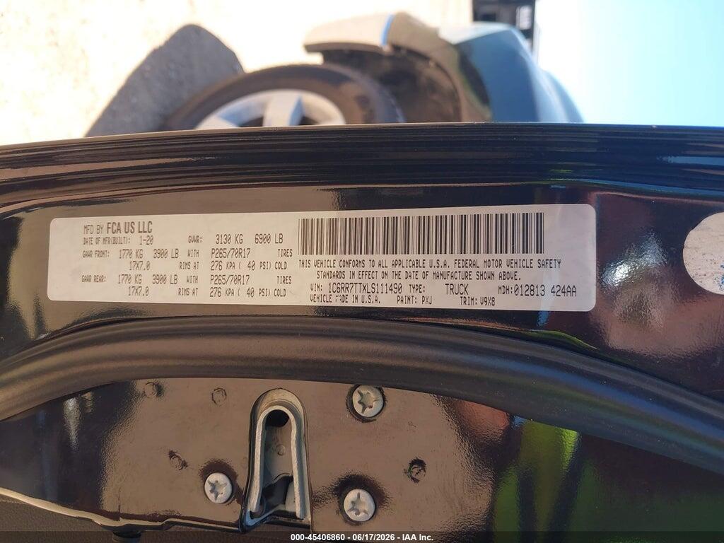 1C6RR7TTXLS111490 2020 RAM 1500 CLASSIC photo no. 9