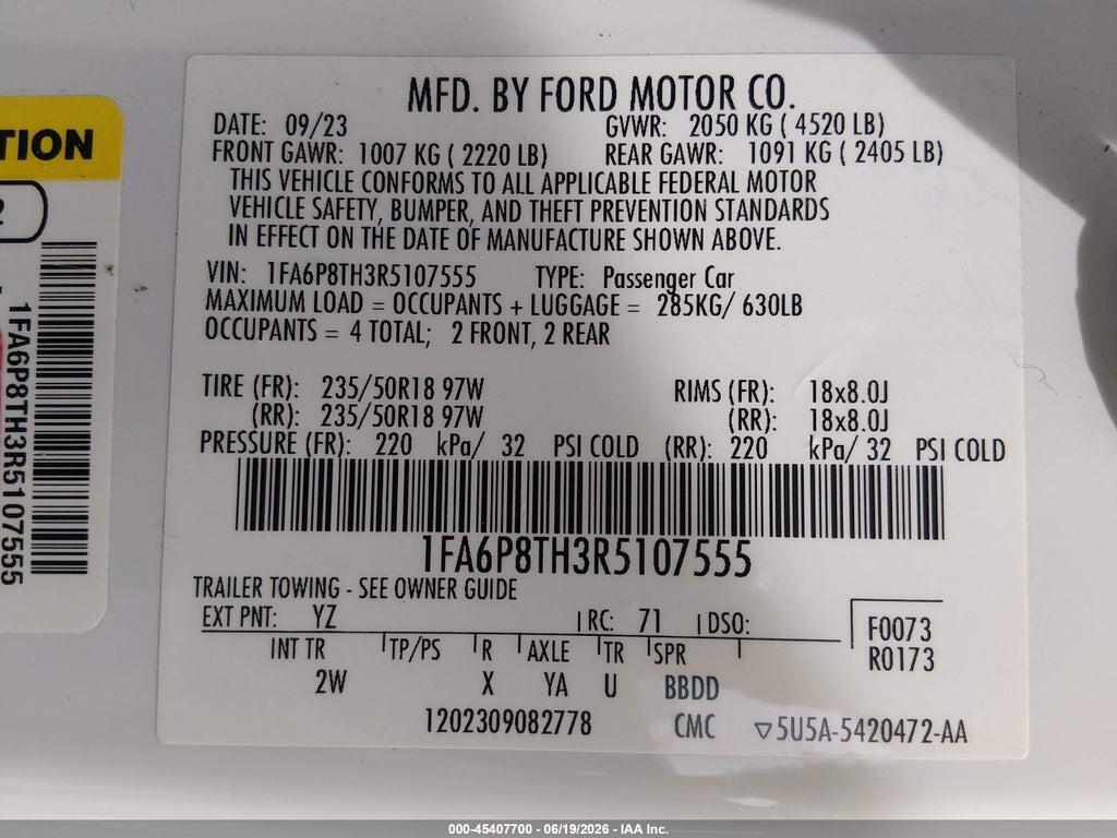 1FA6P8TH3R5107555 2024 FORD MUSTANG photo no. 9