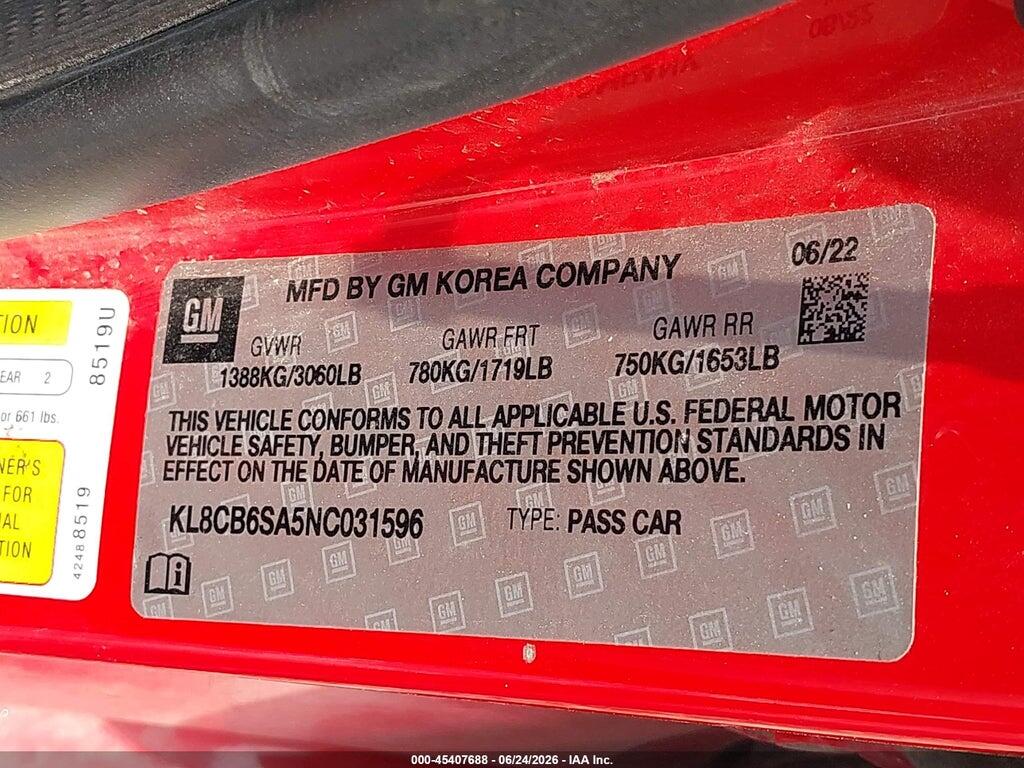 KL8CB6SA5NC031596 2022 CHEVROLET SPARK photo no. 9