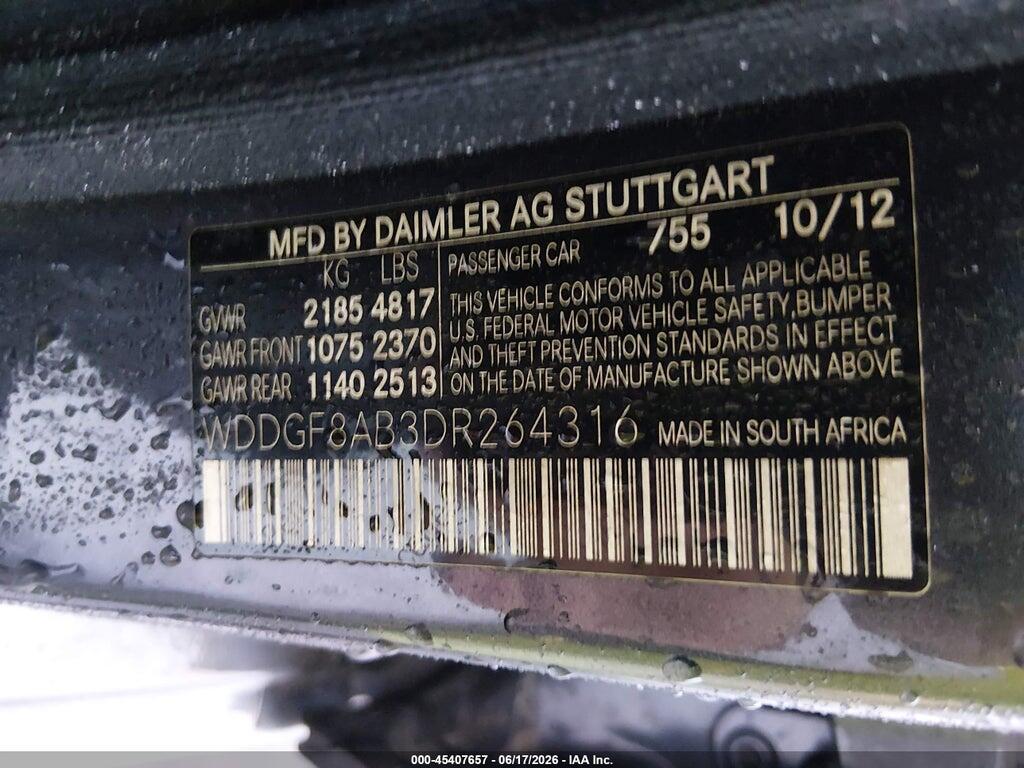 WDDGF8AB3DR264316 2013 MERCEDES-BENZ C 300 photo no. 9