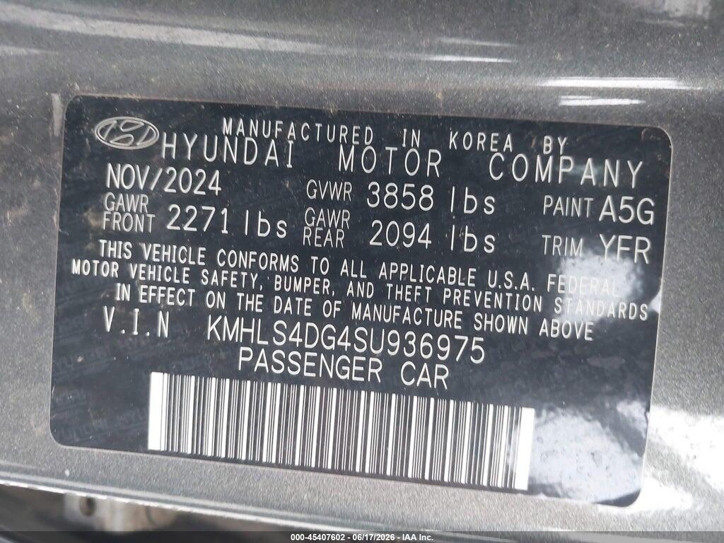 KMHLS4DG4SU936975 2025 HYUNDAI ELANTRA photo no. 9