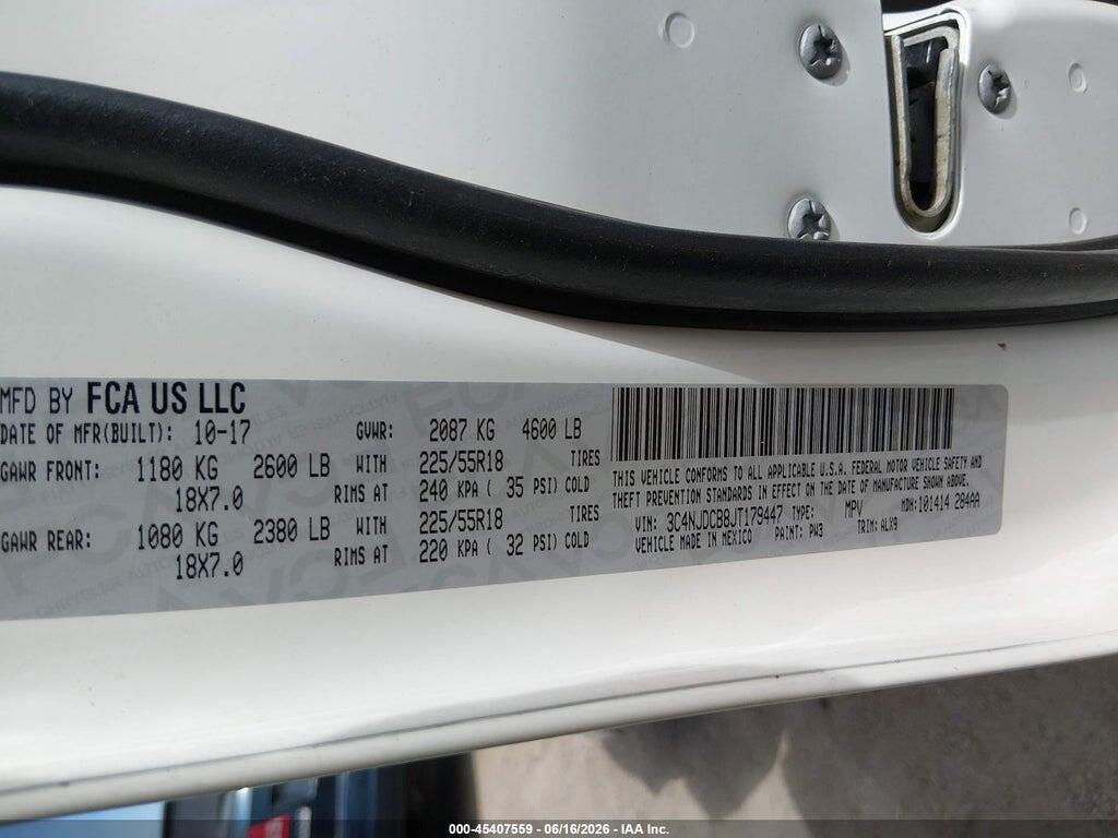 3C4NJDCB8JT179447 2018 JEEP COMPASS photo no. 9