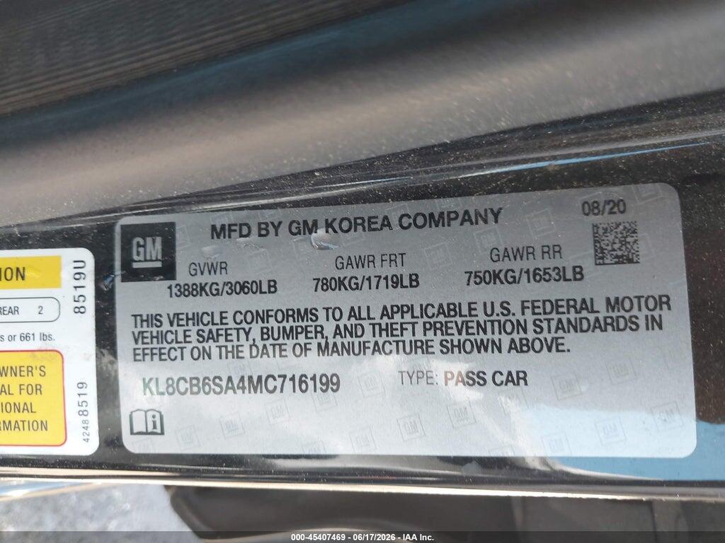 KL8CB6SA4MC716199 2021 CHEVROLET SPARK photo no. 9