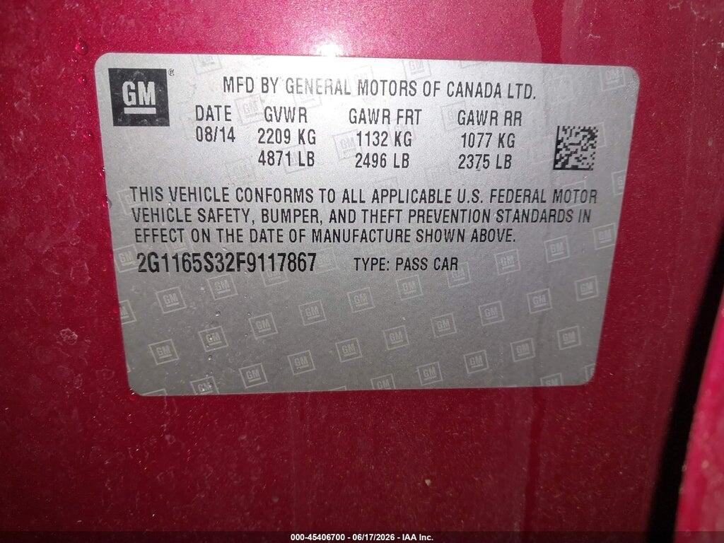 2G1165S32F9117867 2015 CHEVROLET IMPALA photo no. 9