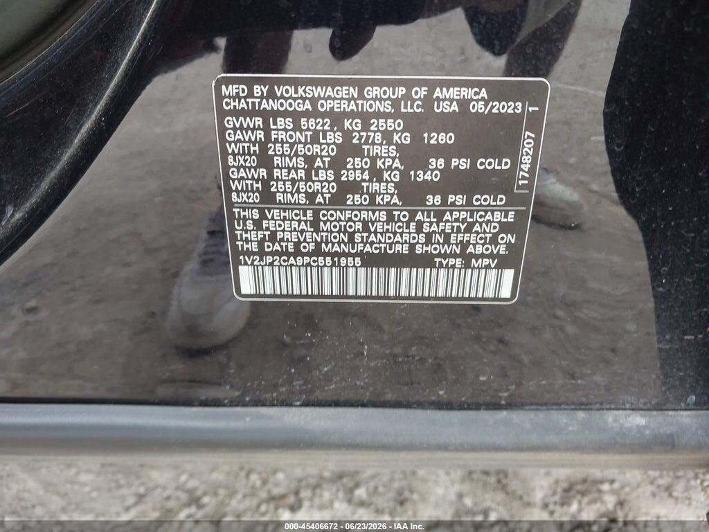 1V2JP2CA9PC551955 2023 VOLKSWAGEN ATLAS photo no. 9