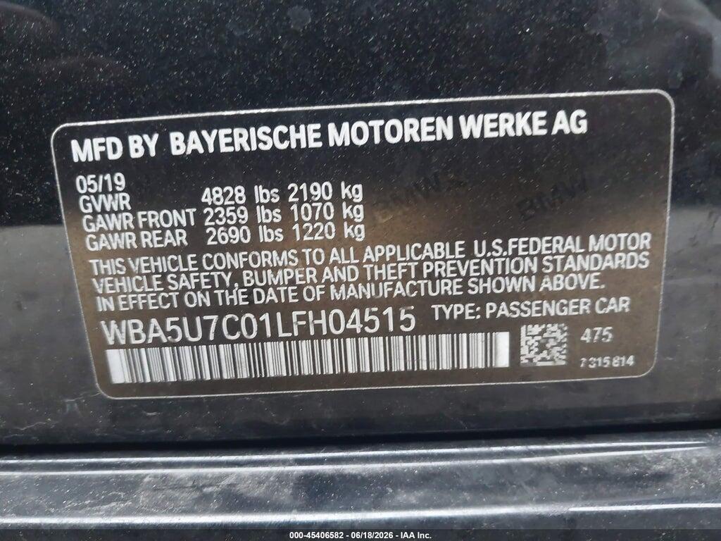 WBA5U7C01LFH04515 2020 BMW M340I photo no. 9